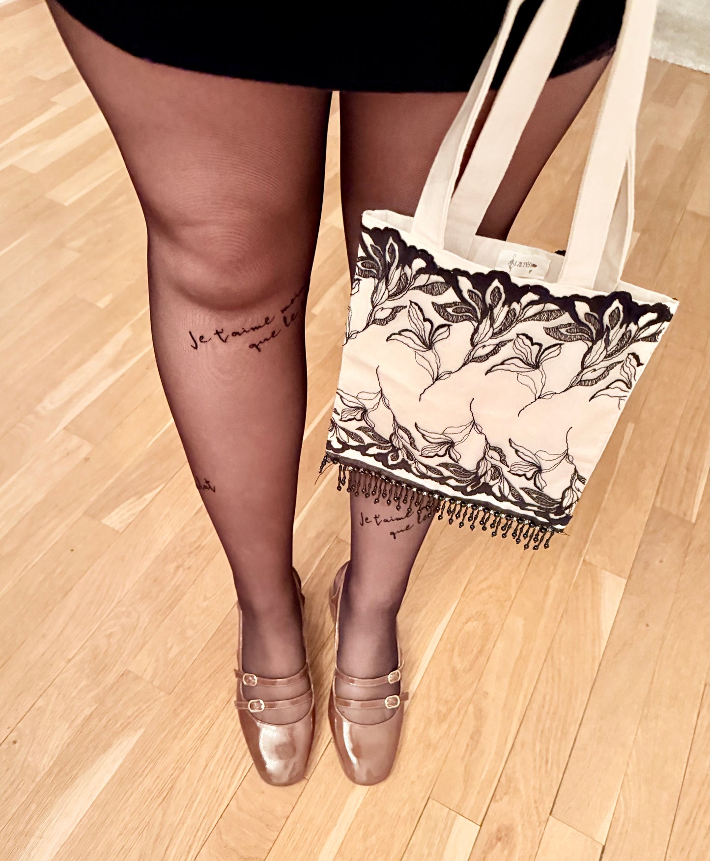 Midnight in Paris Mini Tote Bag