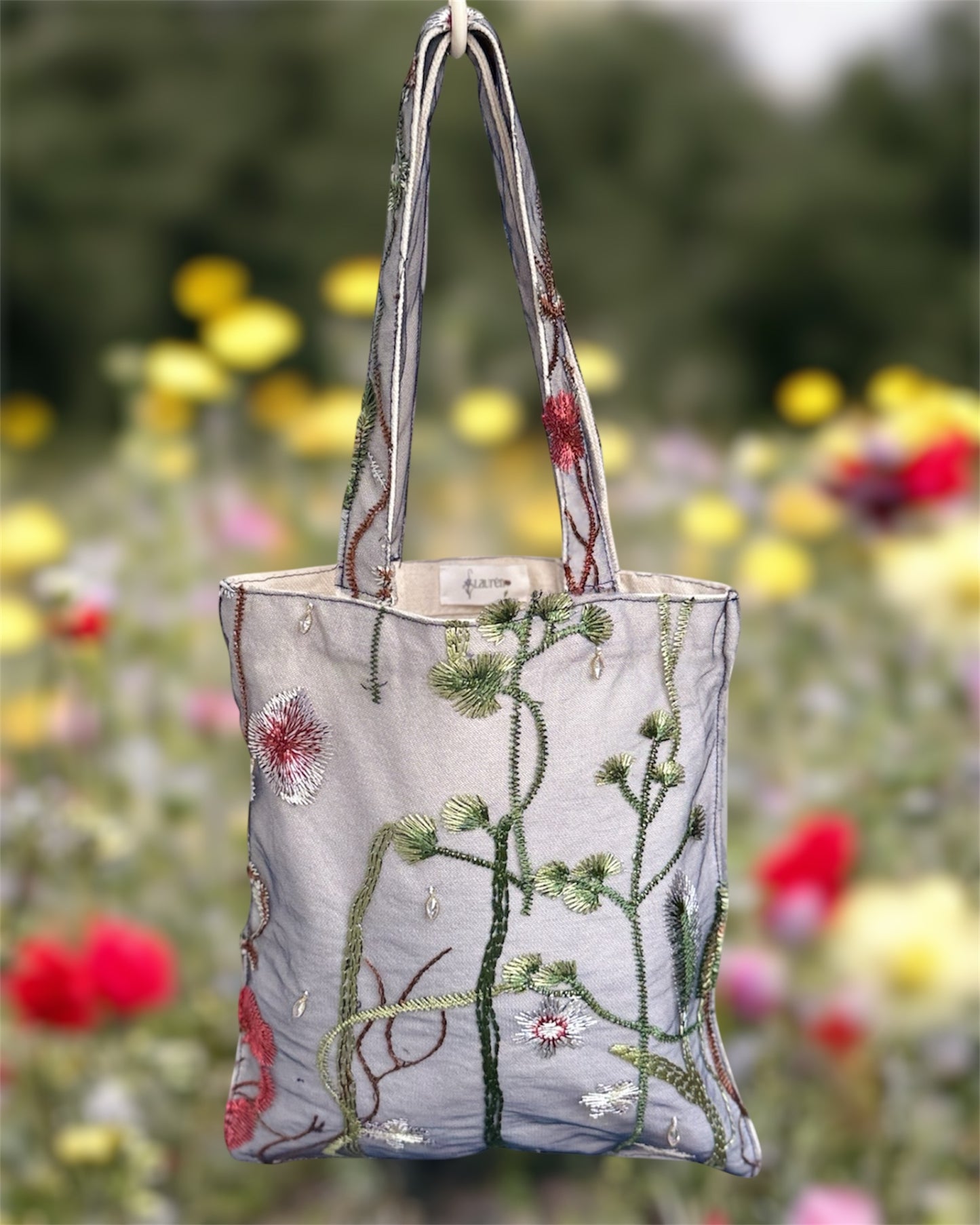 Champs de Fleurs Mini Tote in Navy
