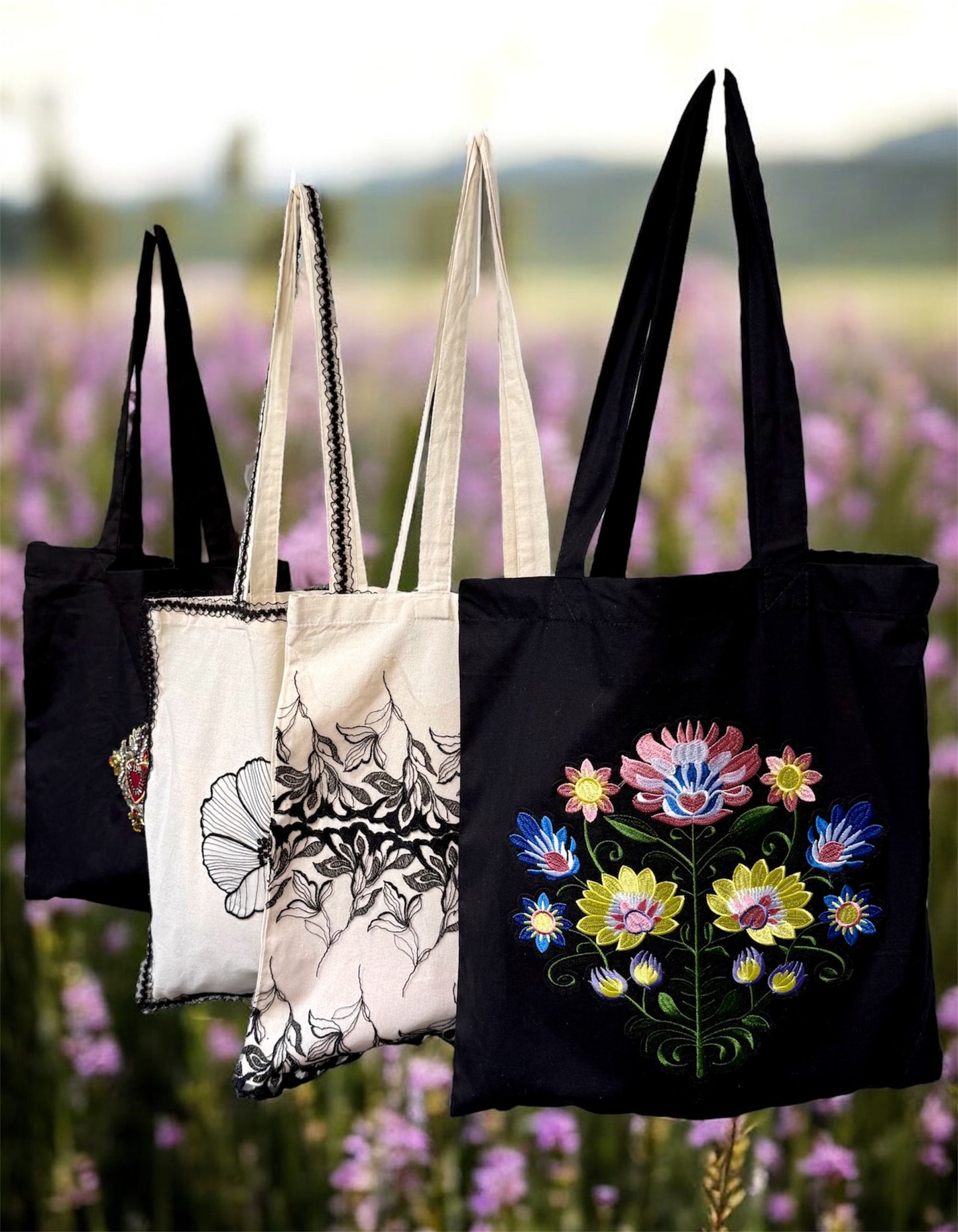 Fleurs de Nuit Large Tote Bag