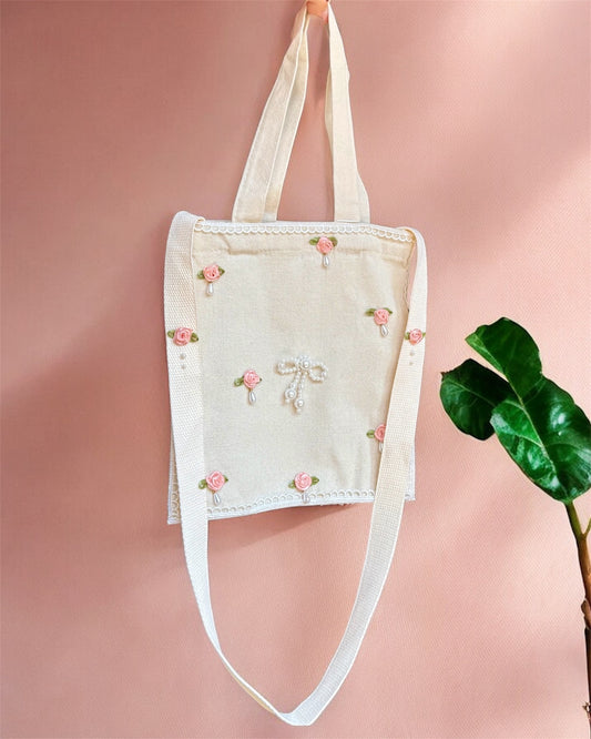 Blooming Pearl Mini Tote Bag