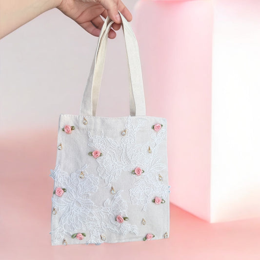 Winter Rose Mini Tote Bag