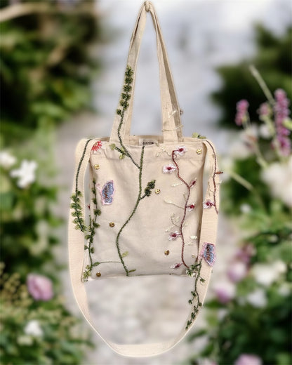 Champs de Fleurs Mini Tote in Cream